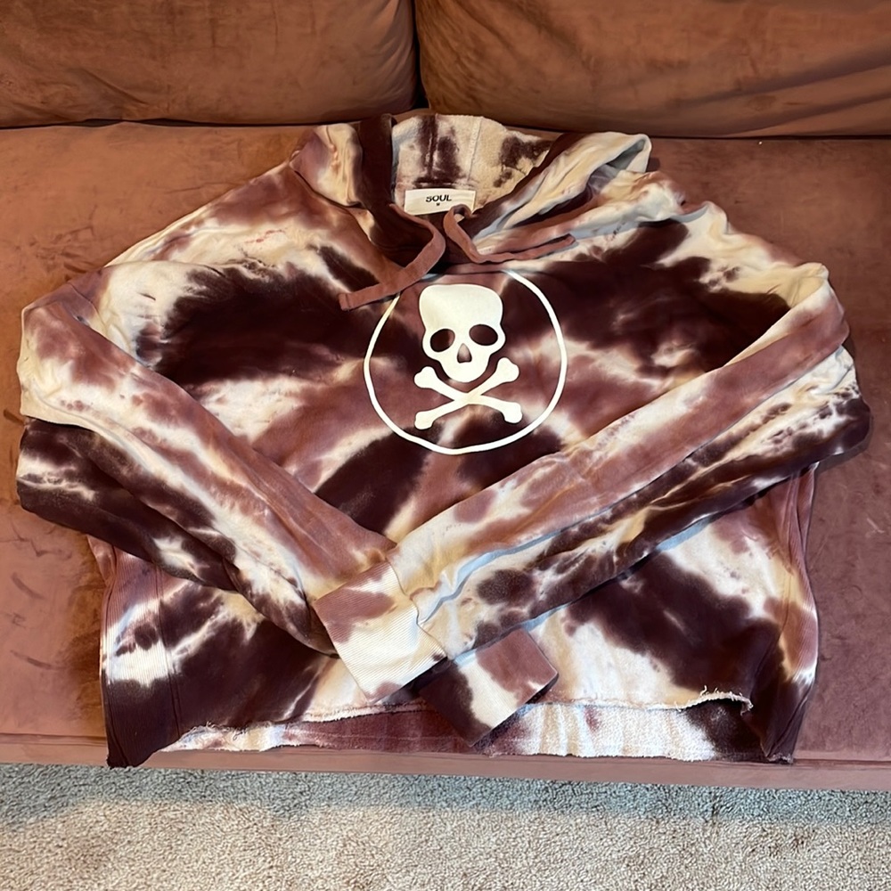 SoulCycle Cropped Tie Dye Hoodie - Size M